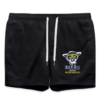Lemur - Swim Trunks - black - Front - AI Model Male 185 light (185cm)