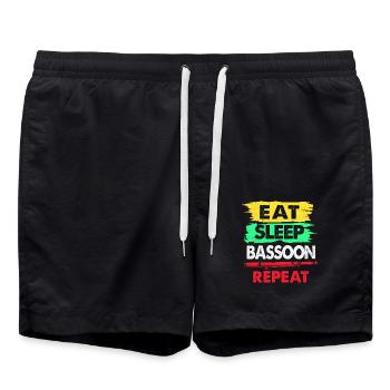 Basson - Short de bain - noir - Devant - AI Model Male 185 light (185cm)