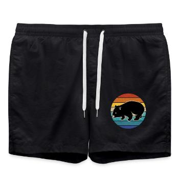 Wombat - Short de bain - noir - Devant - AI Model Male 185 light (185cm)