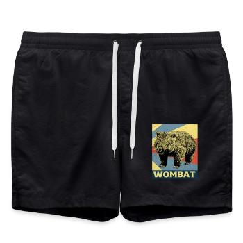 Wombat - Short de bain - noir - Devant - AI Model Male 185 light (185cm)