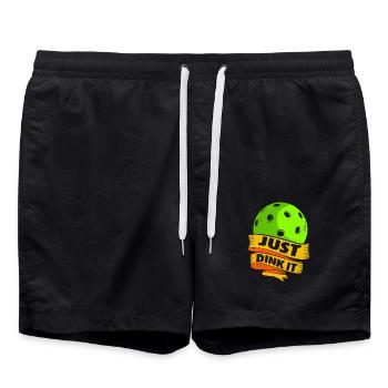 Pickleball - Short de bain - noir - Devant - AI Model Male 185 light (185cm)