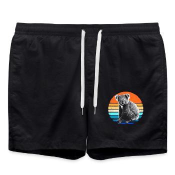 Koala - Short de bain - noir - Devant - AI Model Male 185 light (185cm)