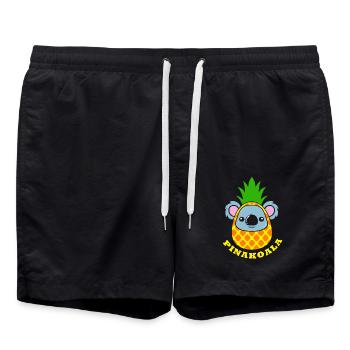 Koalabär Australien Backpacker Koala Tierschutz - Badeshorts - Schwarz - Vorne - AI Model Male 185 light (185cm)