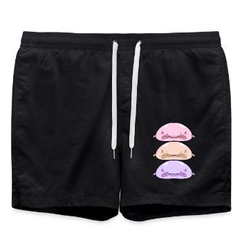 Blob poissons profonds Grumpy cadeau introverti - Short de bain - noir - Devant - AI Model Male 185 light (185cm)