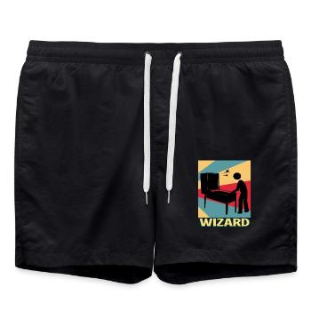 Flipper Pinball Flipper automatique Flipper Manette de flipper Game - Short de bain - noir - Devant - AI Model Male 185 light (185cm)