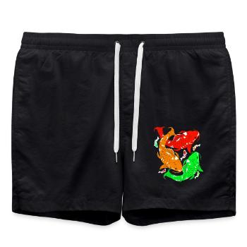 Koi - Swim Trunks - black - Front - AI Model Male 185 light (185cm)