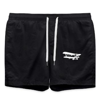 Avion Propeller T-shirt double-plan - Short de bain - noir - Devant - AI Model Male 185 light (185cm)