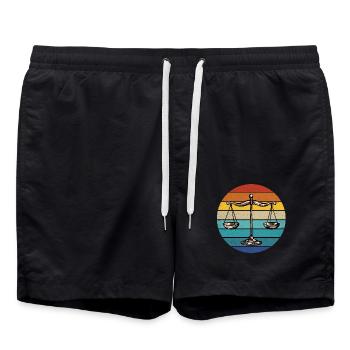 Rechtsanwalt Rechtsanwältin Anwalt Jurist Richter - Badeshorts - Schwarz - Vorne - AI Model Male 185 light (185cm)