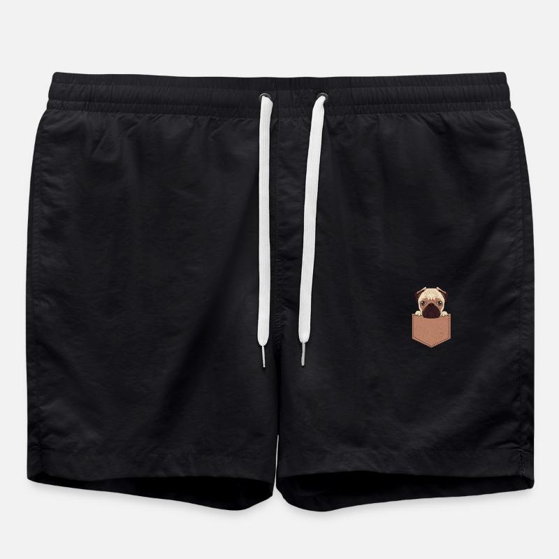 Pug - Swim Trunks - black
