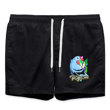 Tauben Rennen Taubenzüchter Brieftaube Turteltaube - Badeshorts - Schwarz - Vorne - AI Model Male 185 light (185cm)