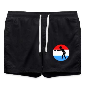 Pétanque - Badeshorts - Schwarz - Vorne - AI Model Male 185 light (185cm)