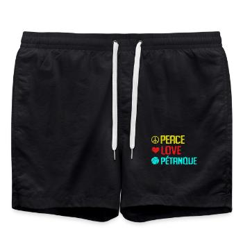 Pétanque - Badeshorts - Schwarz - Vorne - AI Model Male 185 light (185cm)