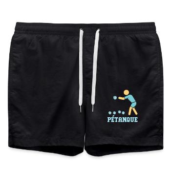 Pétanque Bocce Raffa Boule Sport Ball Petanque - Swim Trunks - black - Front - AI Model Male 185 light (185cm)