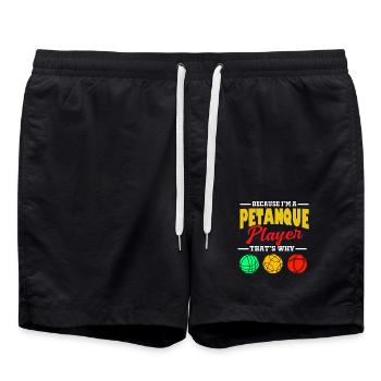 Pétanque Bocce Raffa Boule Sport Ball Petanque - Swim Trunks - black - Front - AI Model Male 185 light (185cm)