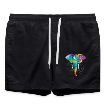 Eléphant - Short de bain - noir - Devant - AI Model Male 185 light (185cm)