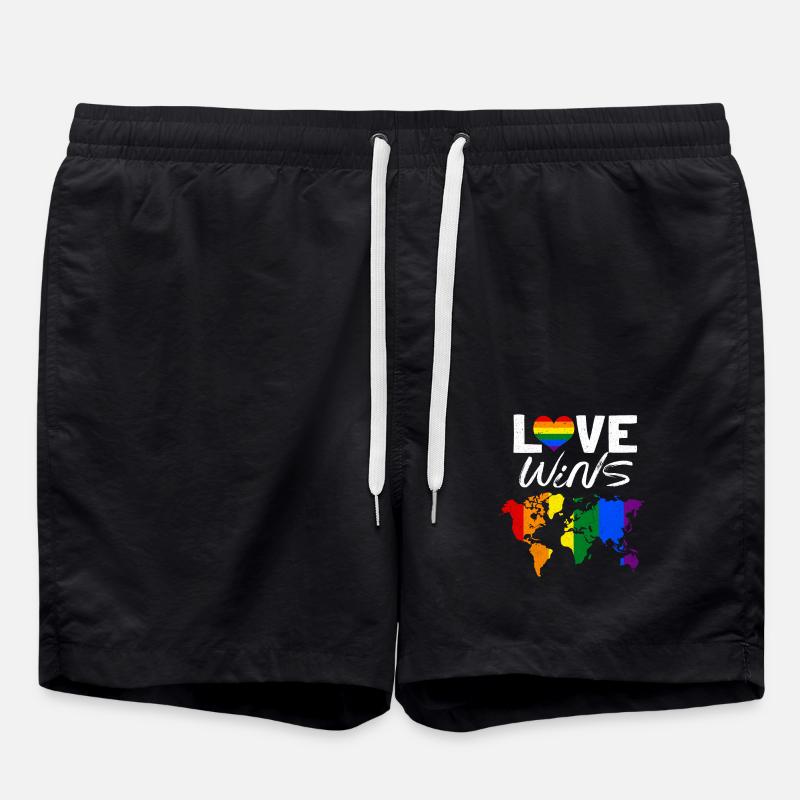 LGBT - Badeshorts - Schwarz