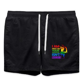 LGBT - Swim Trunks - black - Front - AI Model Male 185 light (185cm)