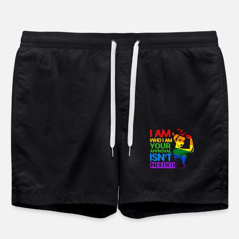 LGBT - Badeshorts - Schwarz