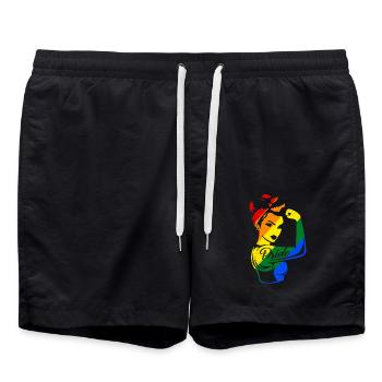 LGBT - Swim Trunks - black - Front - AI Model Male 185 light (185cm)