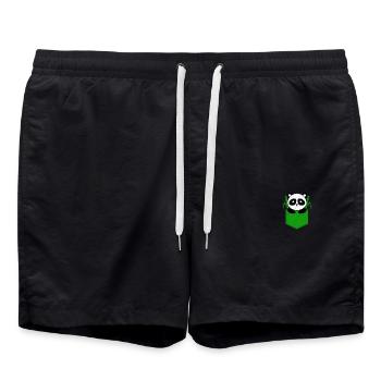Panda - Short de bain - noir - Devant - AI Model Male 185 light (185cm)