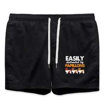 Papillon - Badeshorts - Schwarz - Vorne - AI Model Male 185 light (185cm)
