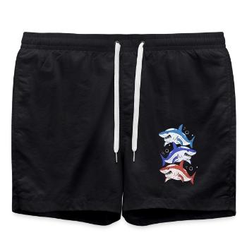 Shark - Swim Trunks - black - Front - AI Model Male 185 light (185cm)