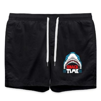 Requin Requin Requin nageoires de requin Océan - Short de bain - noir - Devant - AI Model Male 185 light (185cm)
