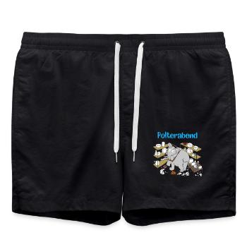Lustiges Polterabend Elefant Geschenk Shirt - Badeshorts - Schwarz - Vorne - AI Model Male 185 light (185cm)