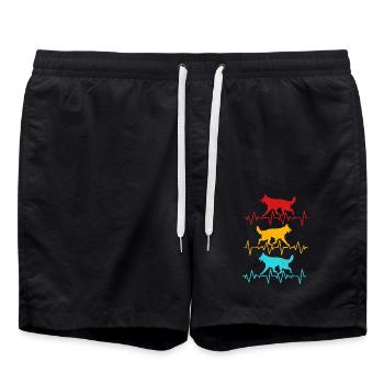 Deutscher Schäferhund - Badeshorts - Schwarz - Vorne - AI Model Male 185 light (185cm)