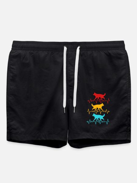 German Shepherd - Swim Trunks - black
