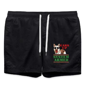Deutscher Schäferhund - Badeshorts - Schwarz - Vorne - AI Model Male 185 light (185cm)