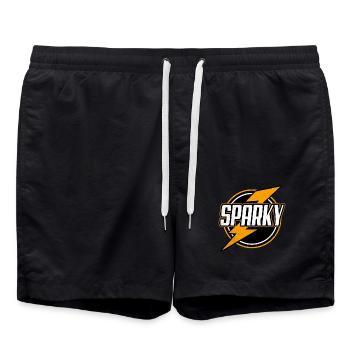Elektriker - Badeshorts - Schwarz - Vorne - AI Model Male 185 light (185cm)