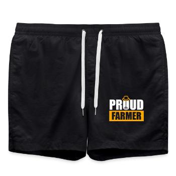 Proud farmer - Proud farmer - Swim Trunks - black - Front - AI Model Male 185 light (185cm)