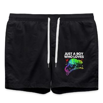 Caméléon - Short de bain - noir - Devant - AI Model Male 185 light (185cm)