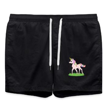 Unicorn Fantasy Horse Gift Idea - Swim Trunks - black - Front - AI Model Male 185 light (185cm)