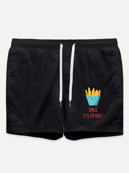 French fries - Swim Trunks - black