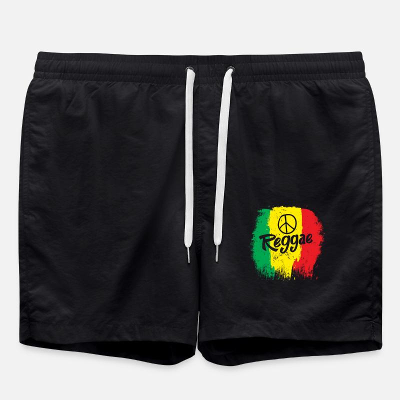 Reggae Grunge Reggaeton Reggaestyle Musique - Short de bain - noir