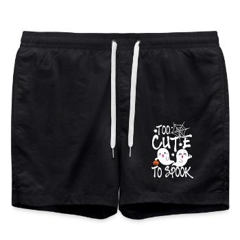 Too Cute to Spook - Halloween Fantôme fantôme - Short de bain - noir - Devant - AI Model Male 185 light (185cm)