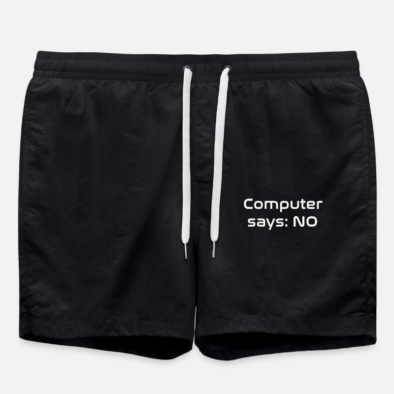 Computer says NO - Swim Trunks - black