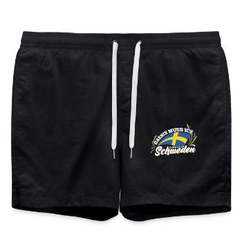 Schweden garnix muss ich nur nach Schweden Winston - Badeshorts - Schwarz - Vorne - AI Model Male 185 light (185cm)