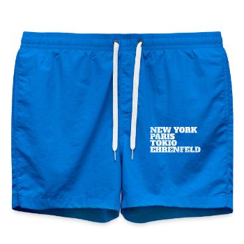 Ehrenfeld Paris Tokyo New York Home Cologne Quarter - Swim Trunks - cobalt blue - Front