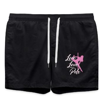 Live Love Pole Dance - Short de bain - noir - Devant - AI Model Male 185 light (185cm)