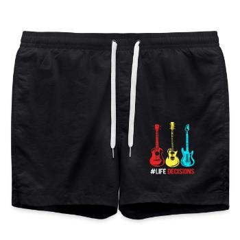 guitar - Swim Trunks - black - Front - AI Model Male 185 light (185cm)