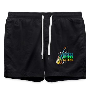 guitar - Swim Trunks - black - Front - AI Model Male 185 light (185cm)