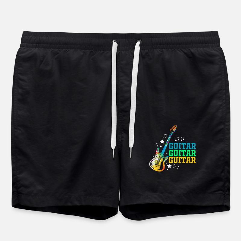 guitar - Swim Trunks - black