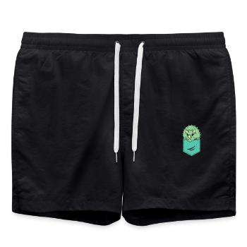 Triceratops - Swim Trunks - black - Front - AI Model Male 185 light (185cm)
