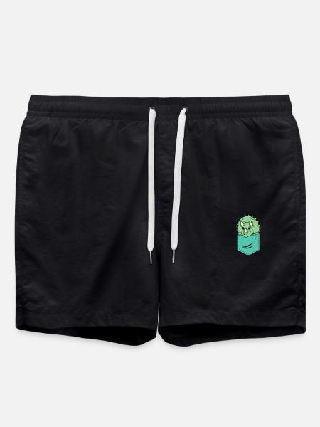 Triceratops - Swim Trunks - black