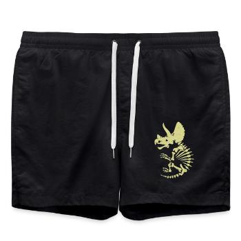 Triceratops - Swim Trunks - black - Front - AI Model Male 185 light (185cm)