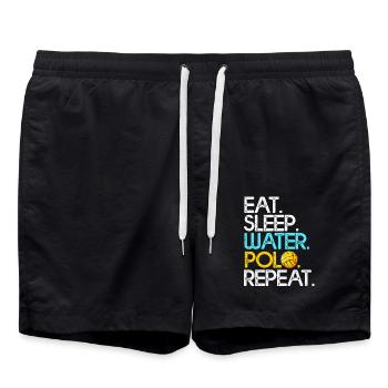 water polo - Short de bain - noir - Devant - AI Model Male 185 light (185cm)