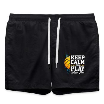 water polo - Short de bain - noir - Devant - AI Model Male 185 light (185cm)